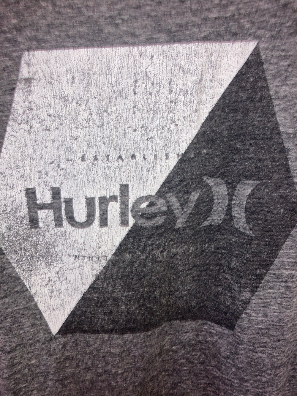 Hurley Gray Heather Short Sleeve Graphic Tee - Picture 3 of 4
